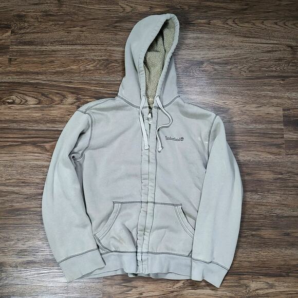 Timberland Other - Timberland tan Sherpa lined streetwear casual full zip jacket mens Large